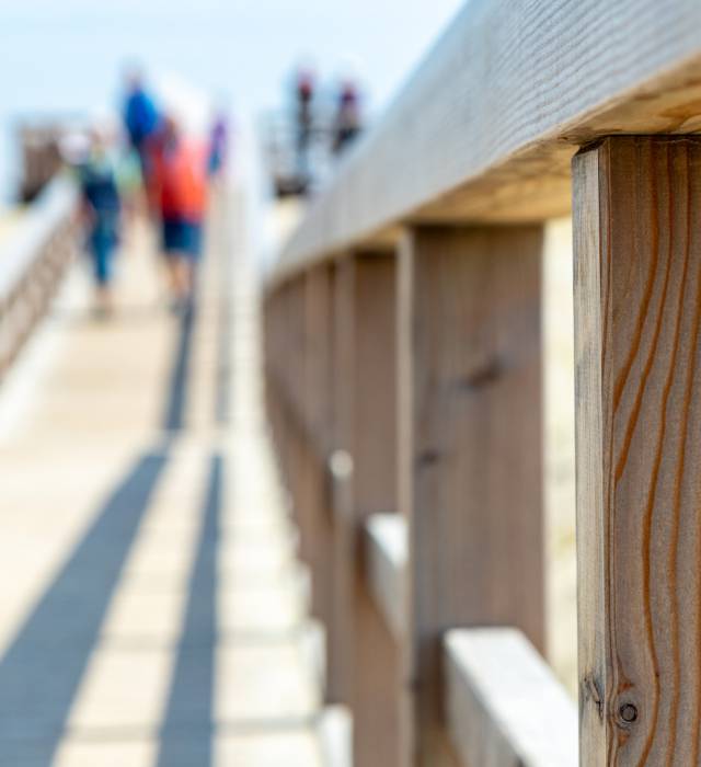 Holzsteg über Dünen an der Nordsee